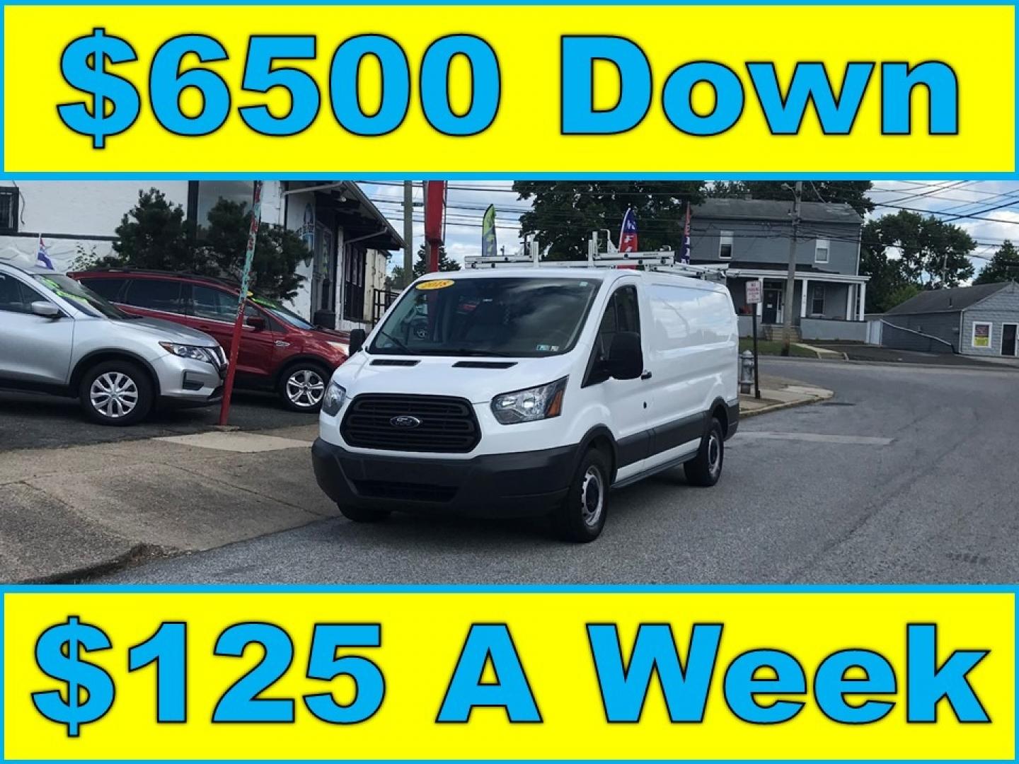 2018 White /Gray Ford Transit 150 Low Roof (1FTYE1YM7JK) with an 3.7 V6 engine, Automatic transmission, located at 577 Chester Pike, Prospect Park, PA, 19076, (610) 237-1015, 39.886154, -75.302338 - Photo#0